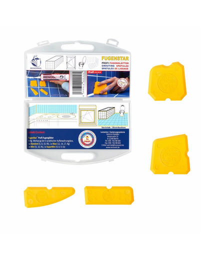fugenglaetter set Fugenstar - 4-teiliger Profi-Fugenglätter – Produktfoto neben Box