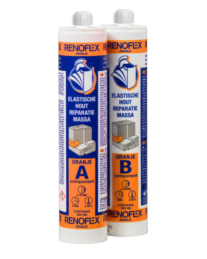 epoxi holzersatzmasse 2k RENOFLEX Orange – Epoxi Holzersatzmasse für Innen- und außen – Epoxy-Holzspachtel, Produktfoto