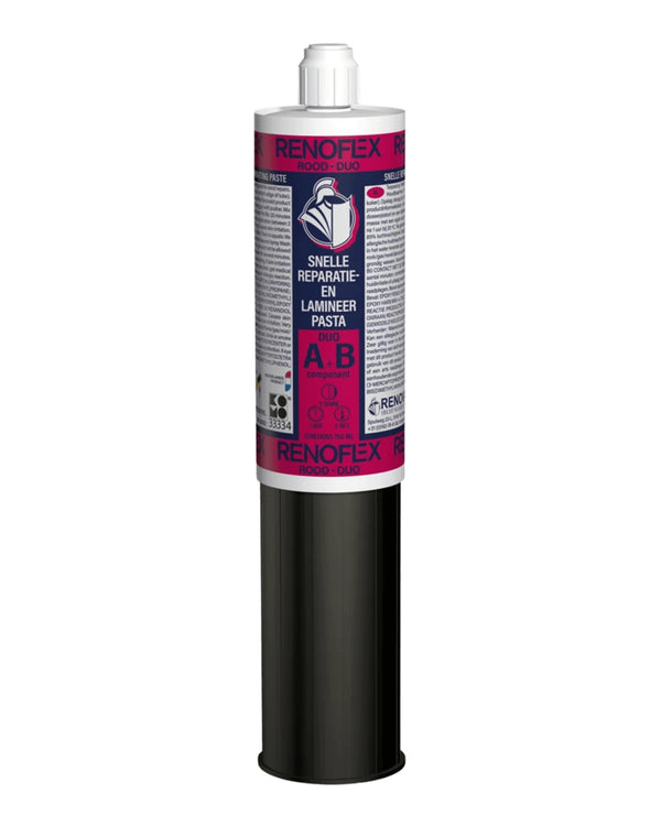 2k holzersatzmasse duokartusche RENOFLEX Rot 2in1 Epoxid Holzersatzmasse für geschickte Handwerker – 2K-Holzreparaturmasse, Produktfoto
