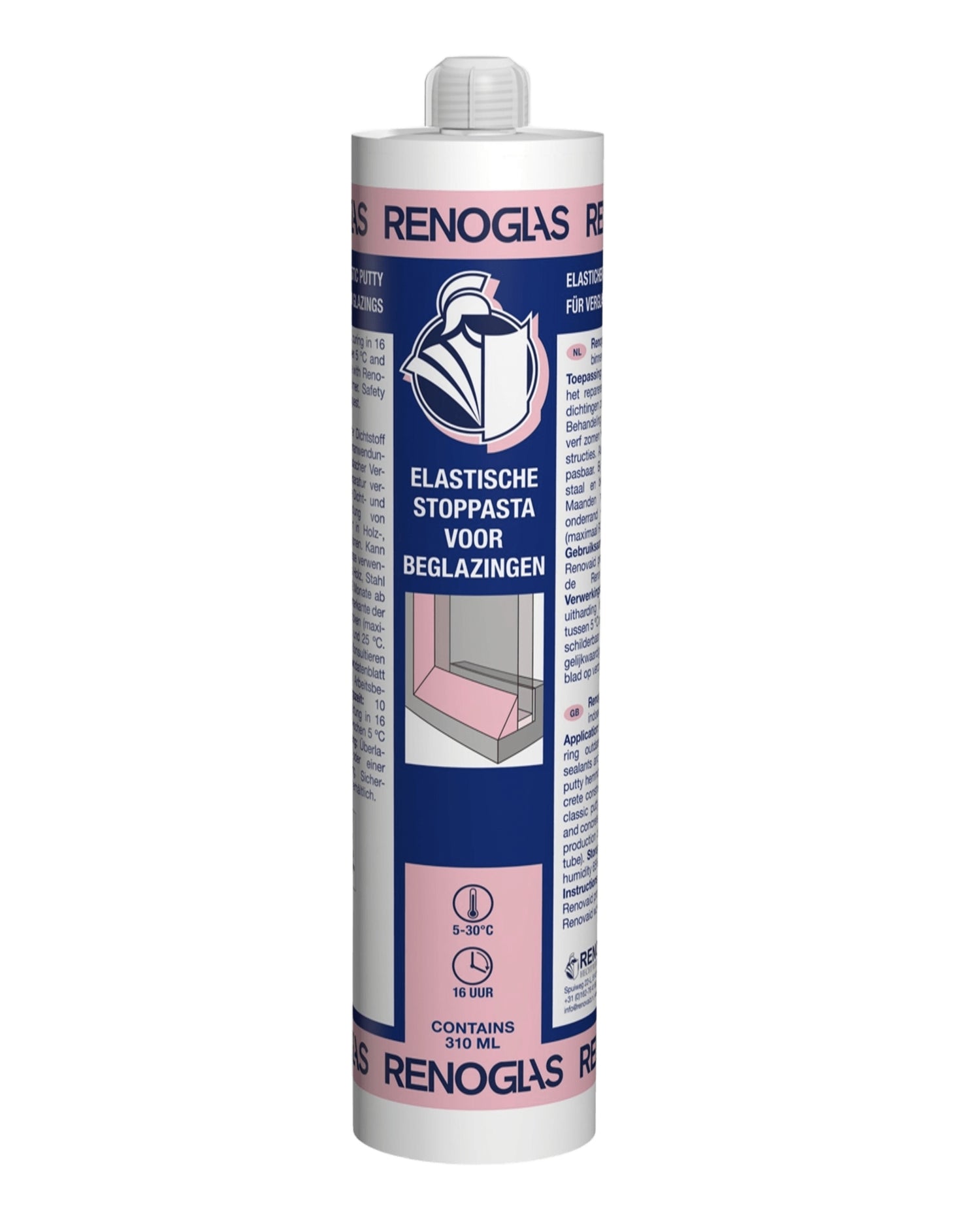 elastischer Fensterkitt RENOGLAS 310 ml– Produktfoto Kittersatz, Produktfoto