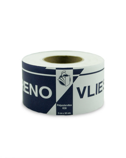 RENOVLIES Glasvlies 5 cm breit 50 m lang – Glasvlies zur Rissüberbrückung – ideal mit Epoxidharz – für dauerhafte Verstärkung