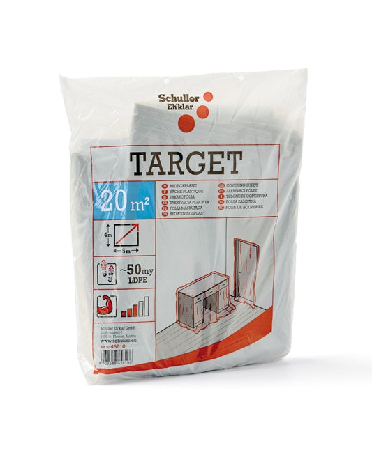 Abdeckfolie leicht 7 µm, 4 x 5 m=20 m² – 1 Stück – für Renovierung & Lackierung – 1 Stück – abdeckfolie 4x5m