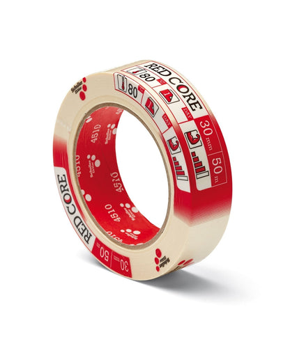 Klebeband (bis 80°) 30 mm x 50 m – 1 Stück – bis 80°C temperaturbeständig – für präzises Abkleben – klebeband maler 30mm